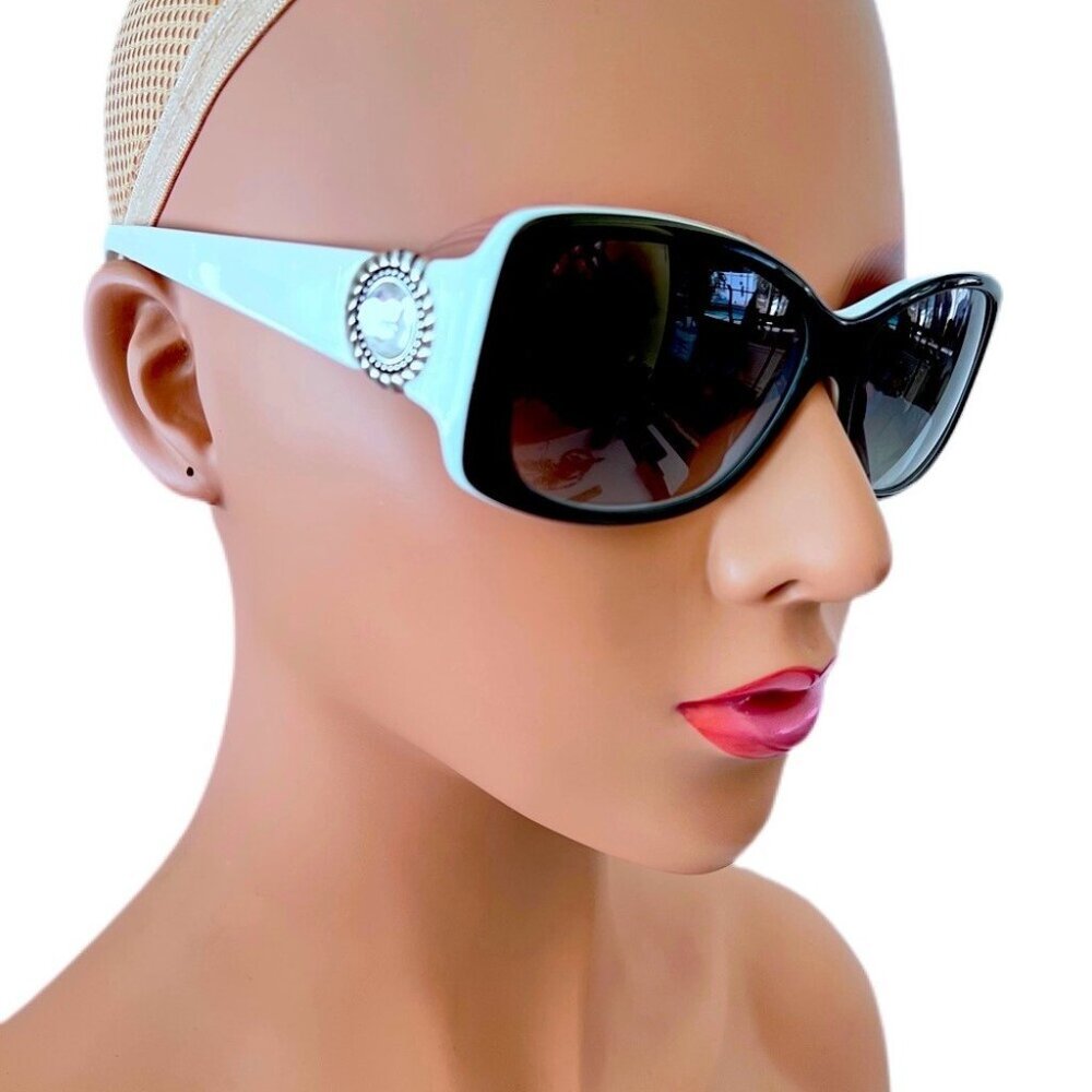 Brighton twinkle sunglasses. White and black. Has Swarovski Crystal case